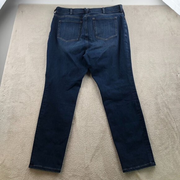 Duluth Trading Co Womens Jeans Size 16 Short Stretch Dark Wash Denim Blue Casual - Picture 13 of 13